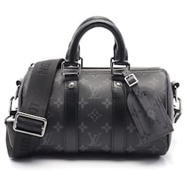 Louis Vuitton-Louis Vuitton Keepall Bandouliere 25 Handbag M46271-Grey