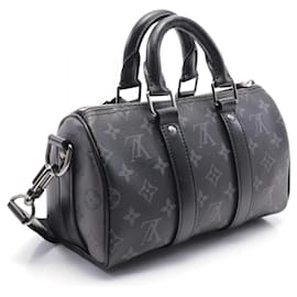 Louis Vuitton-Louis Vuitton Keepall Bandouliere 25 Handbag M46271-Grey