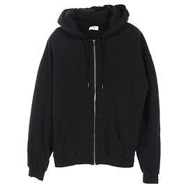 Céline Felpa con zip in cotone con stampa logo Celine Nero