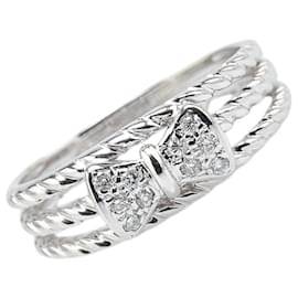 Autre Marque-Ponte Vecchio Ribbon Motif Au750 White Gold Diamond Ring-White