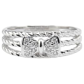 Autre Marque-Ponte Vecchio Ribbon Motif Au750 White Gold Diamond Ring-White