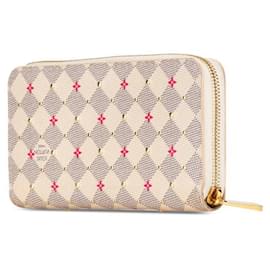 Louis Vuitton-Louis Vuitton Damier Azur Studded Zippy Wallet-White