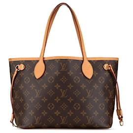 Louis Vuitton-Louis Vuitton Neverfull PM Tote Brown PVC Leather-Brown