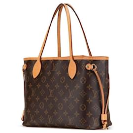 Louis Vuitton-Louis Vuitton Neverfull PM Tote Brown PVC Leather-Brown