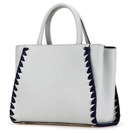 Fendi-Fendi Leather Petit 2Jours Handbag 8BH253-Grey