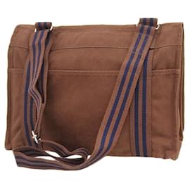 Hermès-Hermes Canvas Fourre-Tout MM Messenger Bag-Brown