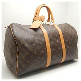 Louis Vuitton-Louis Vuitton Monogram Keepall 45 Boston Bag-Brown