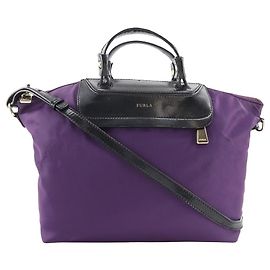 Bolsa de ombro 2WAY em nylon Furla roxa Roxo