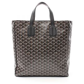 Goyard Sac Voltaire Tote Bag PVC Canvas Leather Black