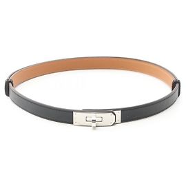 Hermès Hermes Kelly Gürtel Vaux Epson Schwarz Schwarz