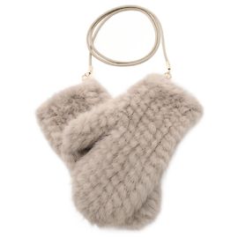 Max Mara MINKMITT Mink Fur Gloves Beige
