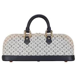 Louis Vuitton-Louis Vuitton Mini Alma Long Handbag Canvas Leather-Green