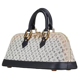 Louis Vuitton-Louis Vuitton Mini Alma Long Handbag Canvas Leather-Green