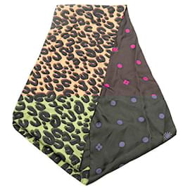 Louis Vuitton-Louis Vuitton Leopard Dot Reversible Silk Scarf-Other