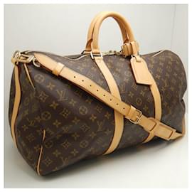 Louis Vuitton-Louis Vuitton Keepall Bandouliere 50 Boston Bag-Brown