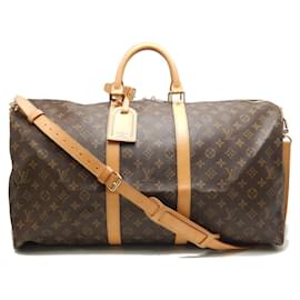 Louis Vuitton-Louis Vuitton Monogram Keepall Bandouliere 55 Bag-Brown