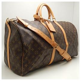 Louis Vuitton-Louis Vuitton Monogram Keepall Bandouliere 55 Bag-Brown