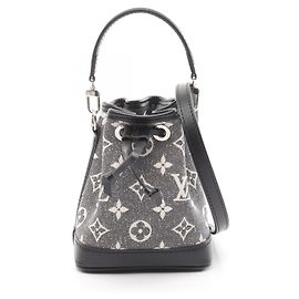 Bolsa Louis Vuitton Nano Noé em couro denim M46449 Cinza