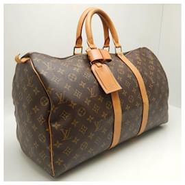 Louis Vuitton-Louis Vuitton Monogram Keepall 45 Bag M41428-Brown