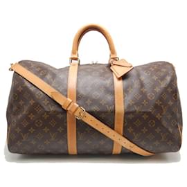Louis Vuitton-Louis Vuitton Monogram Keepall Bandouliere 50 Bag-Brown