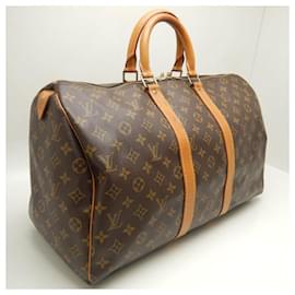 Louis Vuitton-Louis Vuitton Monogram Keepall 45 Boston Bag-Brown