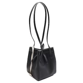 Fendi-Fendi Origami Mini Leather Shoulder Bag 8BS083-Black
