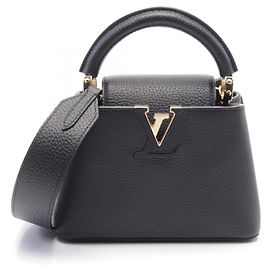 Louis Vuitton Capucines Mini Handbag Black M24729 Black