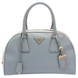 Prada-Prada Saffiano Lux Bowling Handbag BL852B-Blue