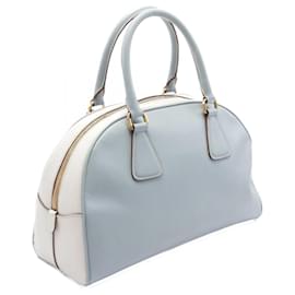 Prada-Prada Saffiano Lux Bowling Handbag BL852B-Blue