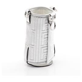 Fendi-Fendi x Marc Jacobs Leather Shoulder Bag-Silvery