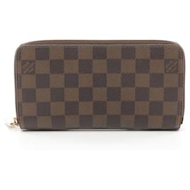Louis Vuitton-Louis Vuitton Zippy Wallet Damier Brown N60015-Brown
