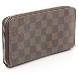 Louis Vuitton-Louis Vuitton Zippy Wallet Damier Brown N60015-Brown