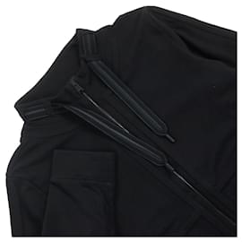 Fendi-Fendi Cotton Logo Zip Sweatshirt FY1071-Black