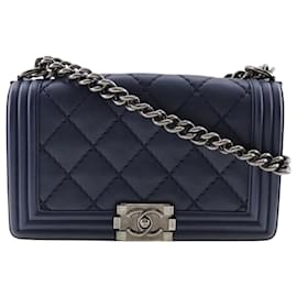 Chanel-Chanel Boy-Navy blue
