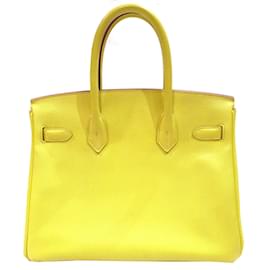 Hermès-Hermes Birkin 30 Verso Handbag in Lime-Golden