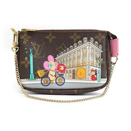 Louis Vuitton-Pochete Acessórios Monograma Vivienne da Louis Vuitton-Marrom,Multicor,Monograma