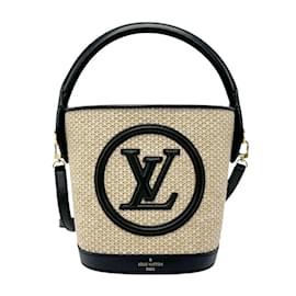 Louis Vuitton-Louis Vuitton Petit Bucket Handbag-Black,Beige