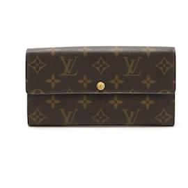 Louis Vuitton-Louis Vuitton Monogram Portefeuille Sarah Bi-fold Long Wallet-Brown,Monogram