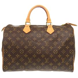 Louis Vuitton-Louis Vuitton Speedy 35 Monogram Handbag-Brown