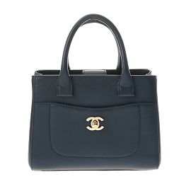 Chanel Neo Executive Tote Handtasche Schwarz Marineblau