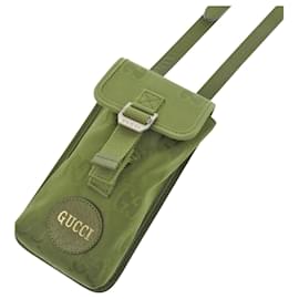 Gucci-Gucci Off The Grid 696018 GG Nylon Shoulder Bag-Green