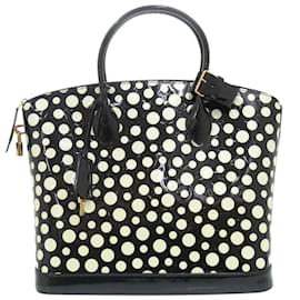 Louis Vuitton-Louis Vuitton Lockit MM Dot Infinity Yayoi Kusama Handbag-Black