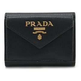 Prada Vitello Move Kompaktgeldbörse Schwarz