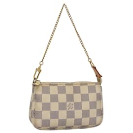Louis Vuitton-LOUIS VUITTON Damier Azur Mini Pochette Accessoires Pouch N63005 LV Auth 103889-Other