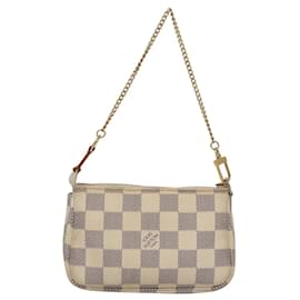 Louis Vuitton-LOUIS VUITTON Damier Azur Mini Pochette Accessoires Pouch N63005 LV Auth 103889-Other
