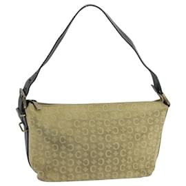 Céline-CELINE C Macadam Canvas Shoulder Bag Beige Auth 106367-Beige