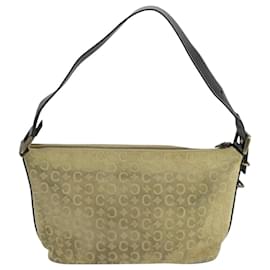 Céline-CELINE C Macadam Canvas Shoulder Bag Beige Auth 106367-Beige
