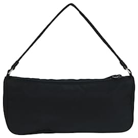 Prada-PRADA Accessory Pouch Nylon Black Auth 104978-Black