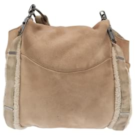 Céline-CELINE Shoulder Bag Mouton Pink Ivory Auth 104145-Pink,Cream
