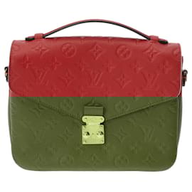 Louis Vuitton-Louis Vuitton Monogram Empreinte Pochette Metis MM Handbag-Fuschia